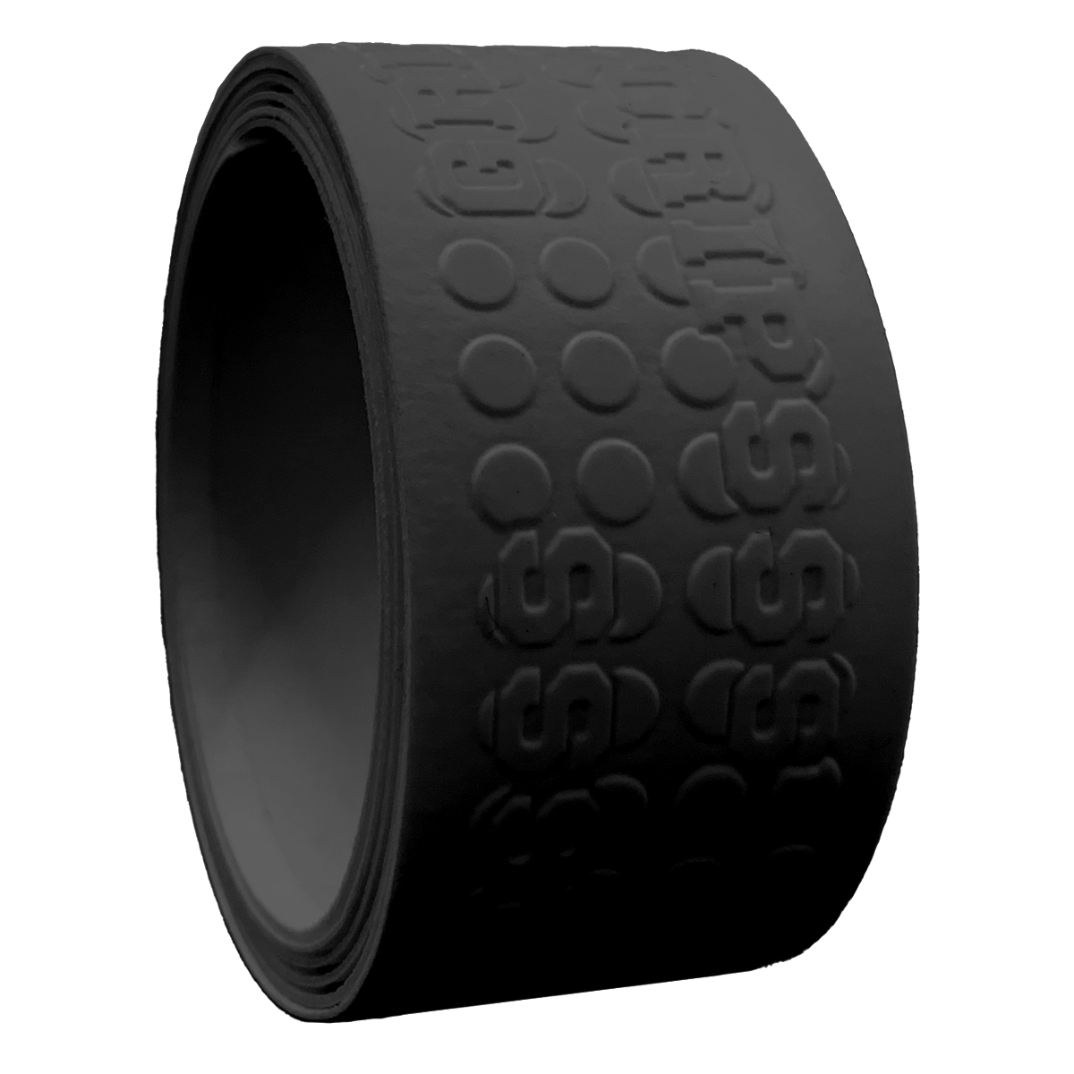 Black Reusable Blue Sports Gripsss stick grip designed to replace hockey tape and enhance puck control