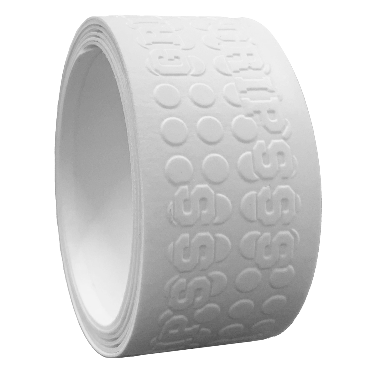 White Reusable Blue Sports Gripsss stick grip designed to replace hockey tape and enhance puck control