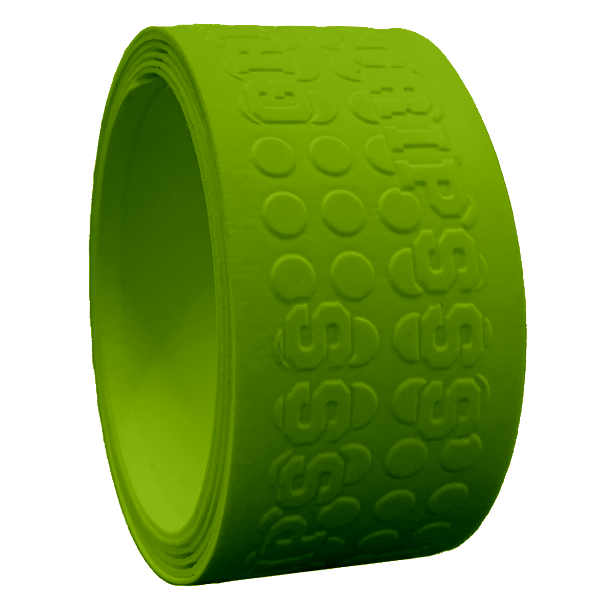 Neon Green Reusable Blue Sports Gripsss stick grip designed to replace hockey tape and enhance puck control