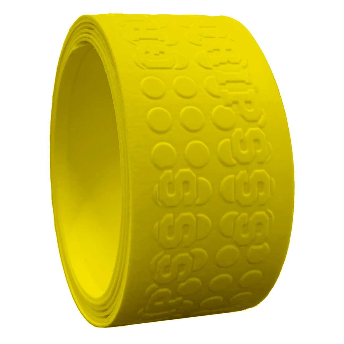 Yellow Reusable Blue Sports Gripsss stick grip designed to replace hockey tape and enhance puck control