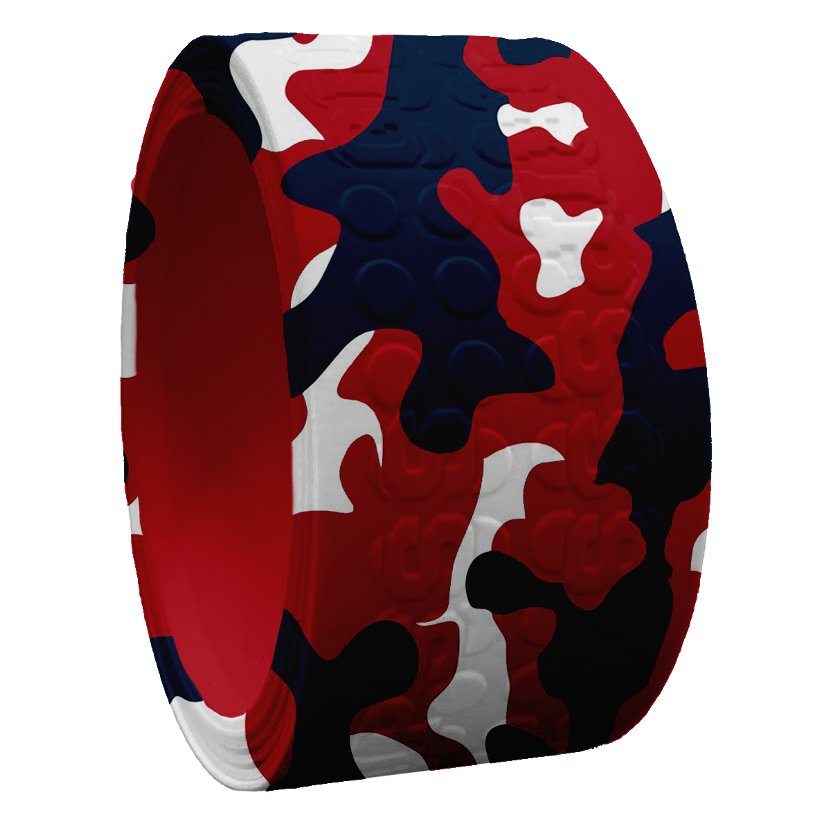Red/Blue/White Camo Reusable Blue Sports Gripsss stick grip designed to replace hockey tape and enhance puck control