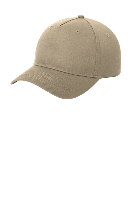 Port & Company® Five-Panel Twill Cap