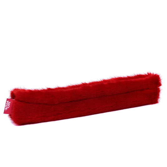 SoftPawz Fuzzies Blade Covers in Red, plush fuzzy outer fabric with terry lining