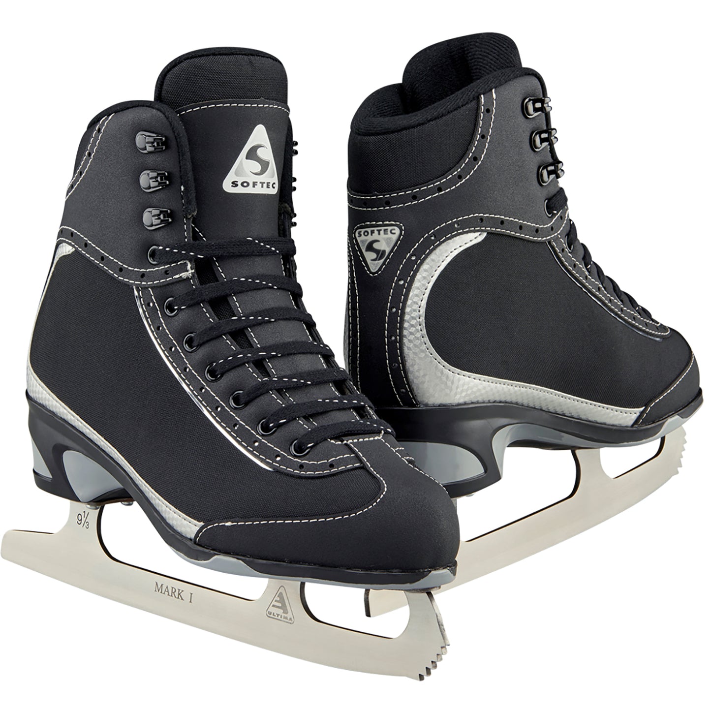Black Jackson Ultima Softec Vista ST3200 women’s skates with Mark I blade and soft velvet lining