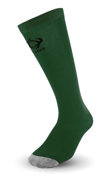 Ultra-thin Thinees skating socks in Forest Green. Sleek and breathable material designed for figure and hockey skaters