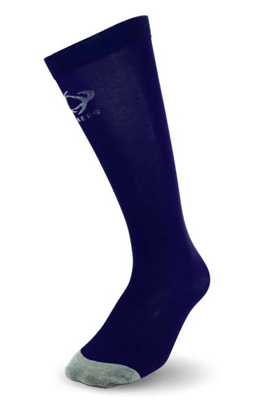 Ultra-thin Thinees skating socks in Navy. Sleek and breathable material designed for figure and hockey skaters