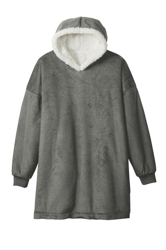 Fleece Blanket Poncho, Heather Grey