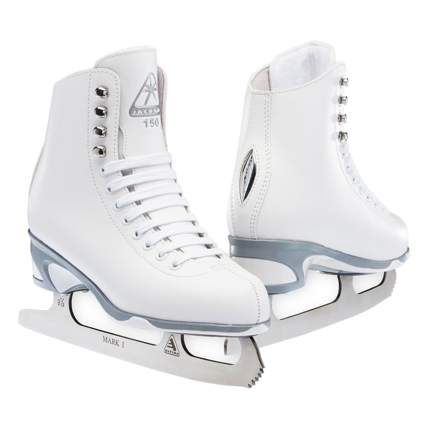 Jackson JS150 Ladies Finesse skates with white vinyl upper
