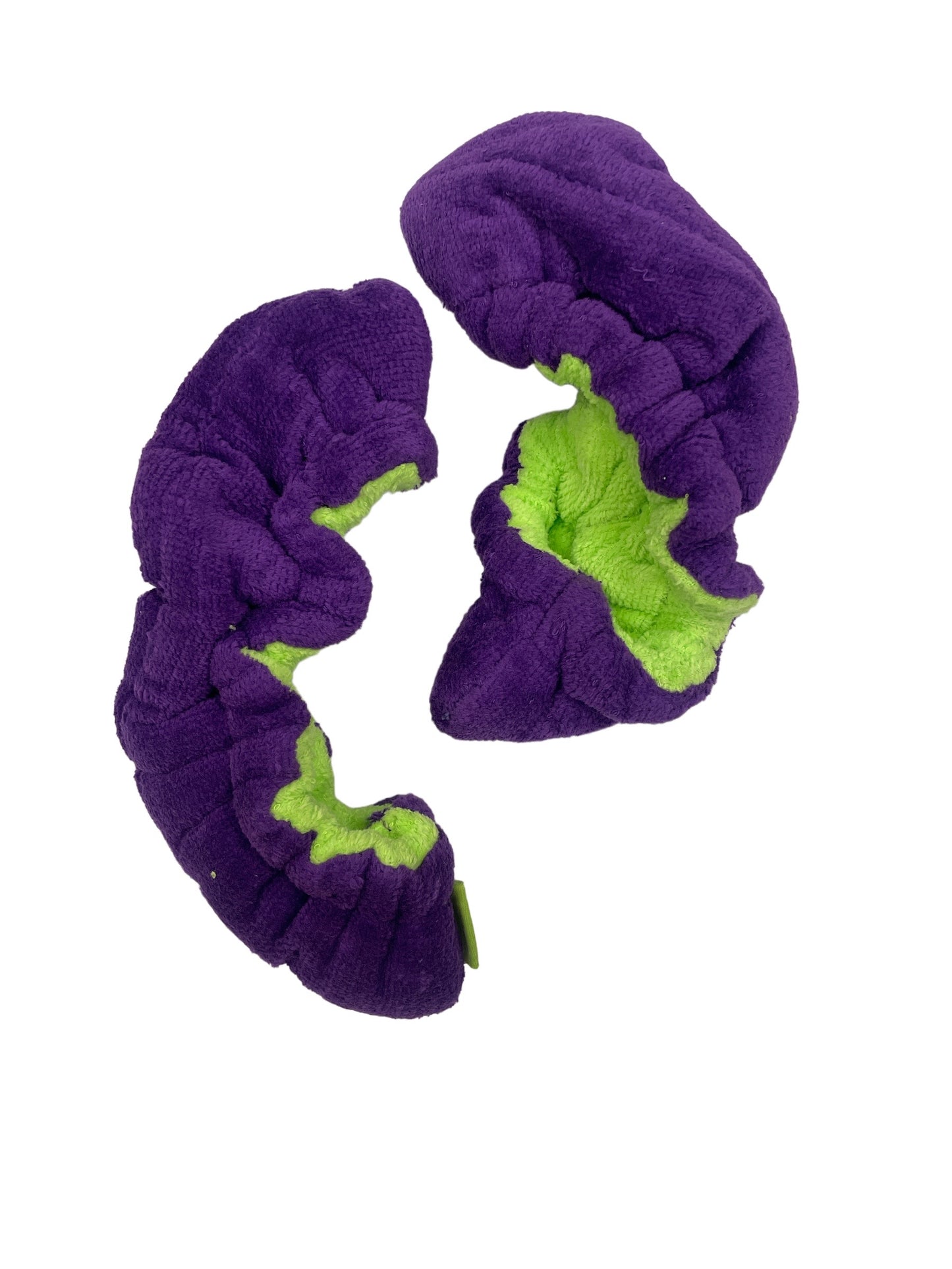 SoftPawz Terry Blade Covers in Purple/Green, velour terry finish